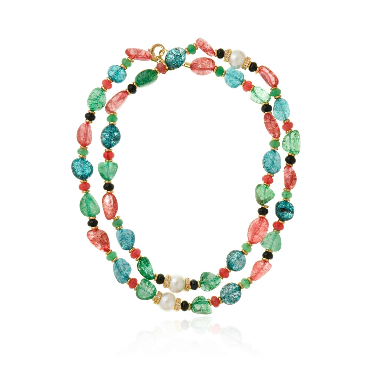 Di Cavalcanti Necklace Red, Blue, Green Quartz