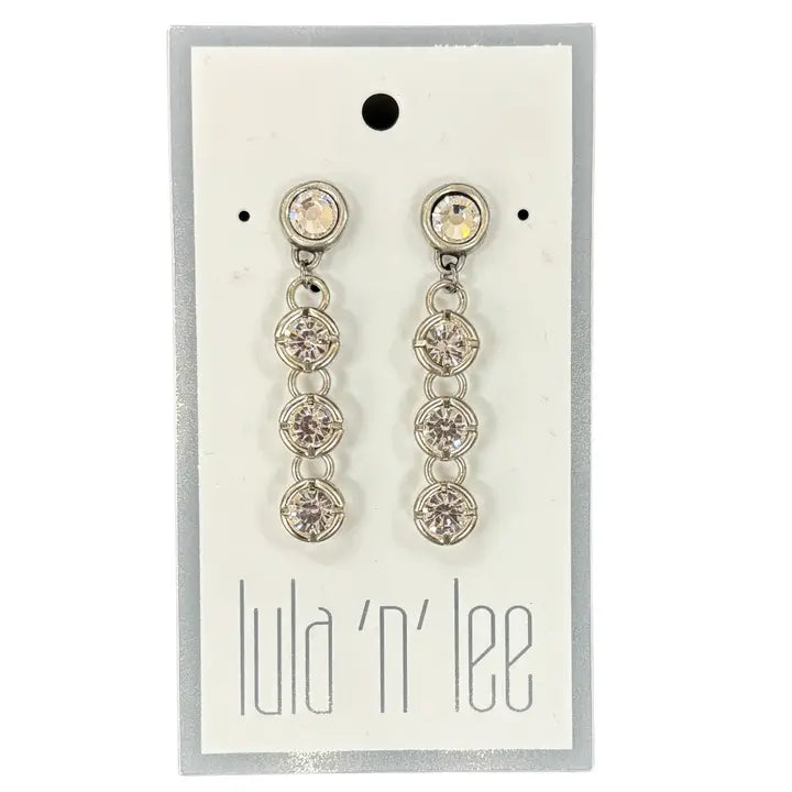 Antique Silver Crystal Earrings