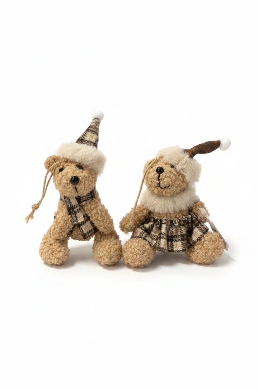 Ornaments- Set of 2 -Brown Bear-(1 boy/1 girl)