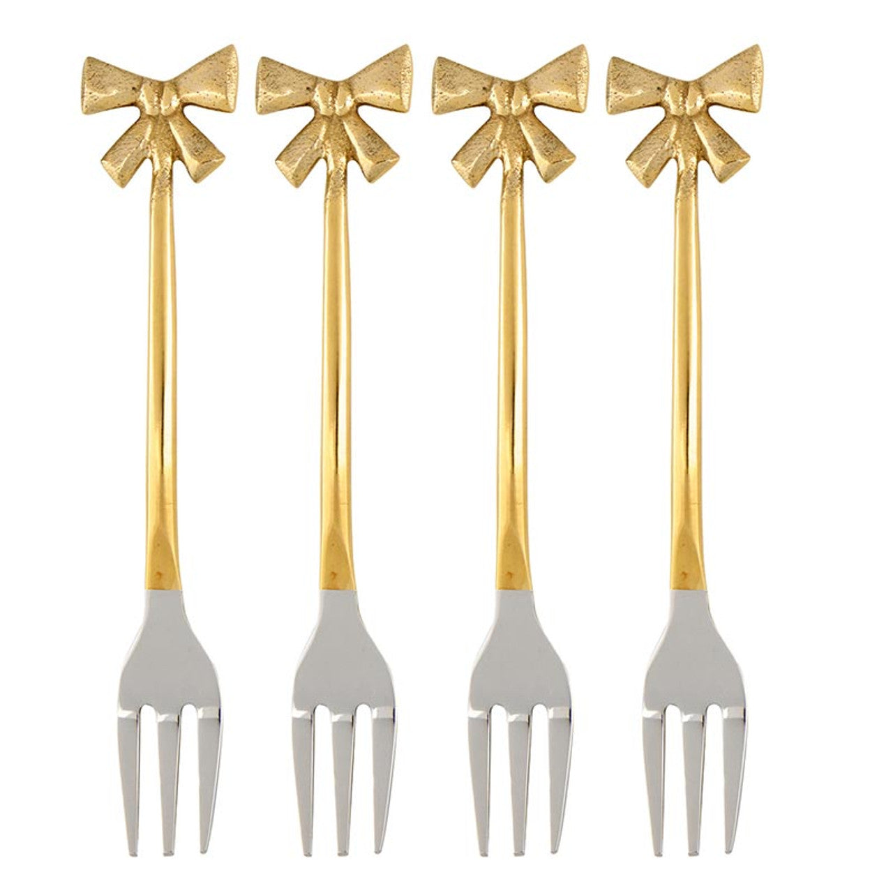 Gold Bow Forks - Set of 4
