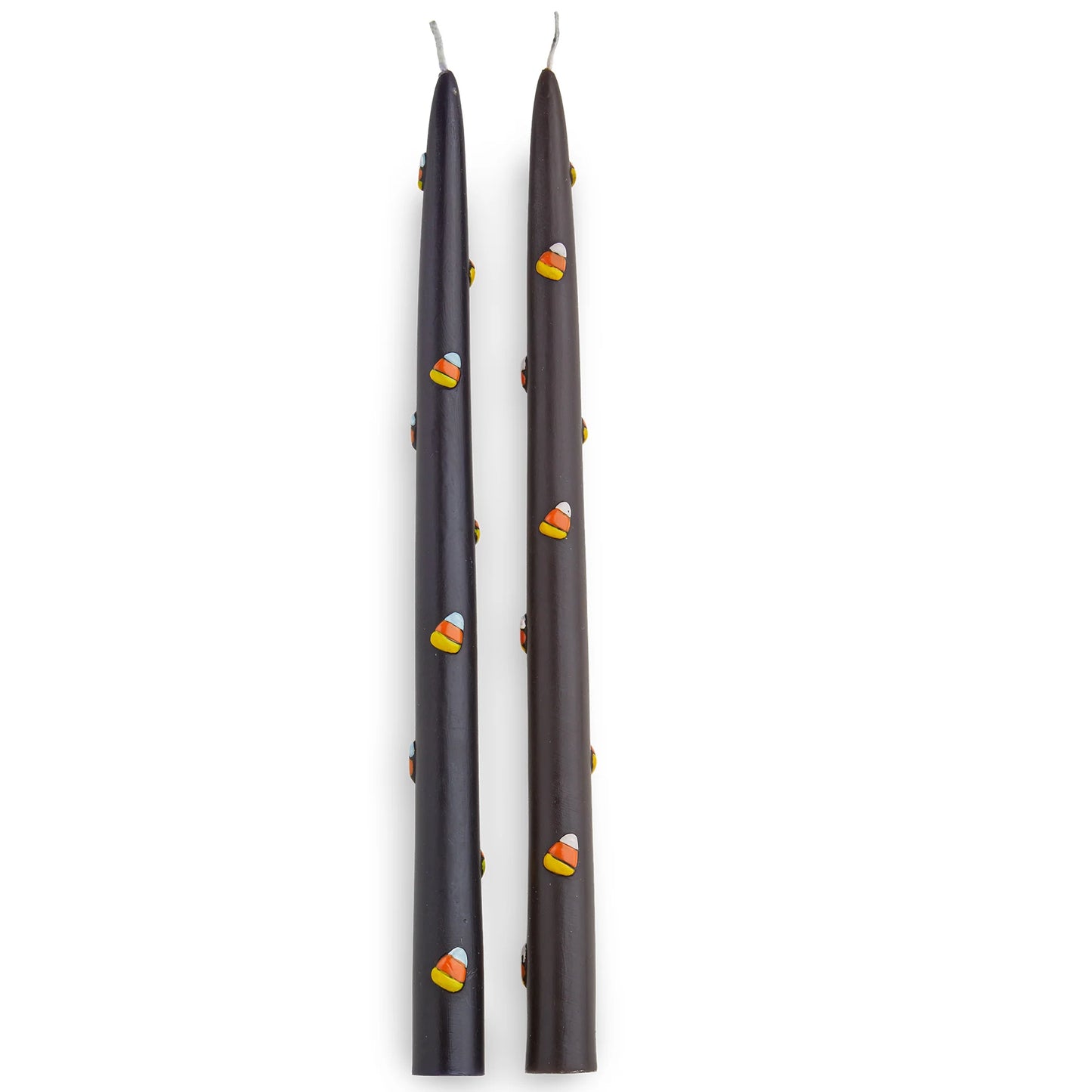 Candy Corn Hand Painted Taper Set Of 2