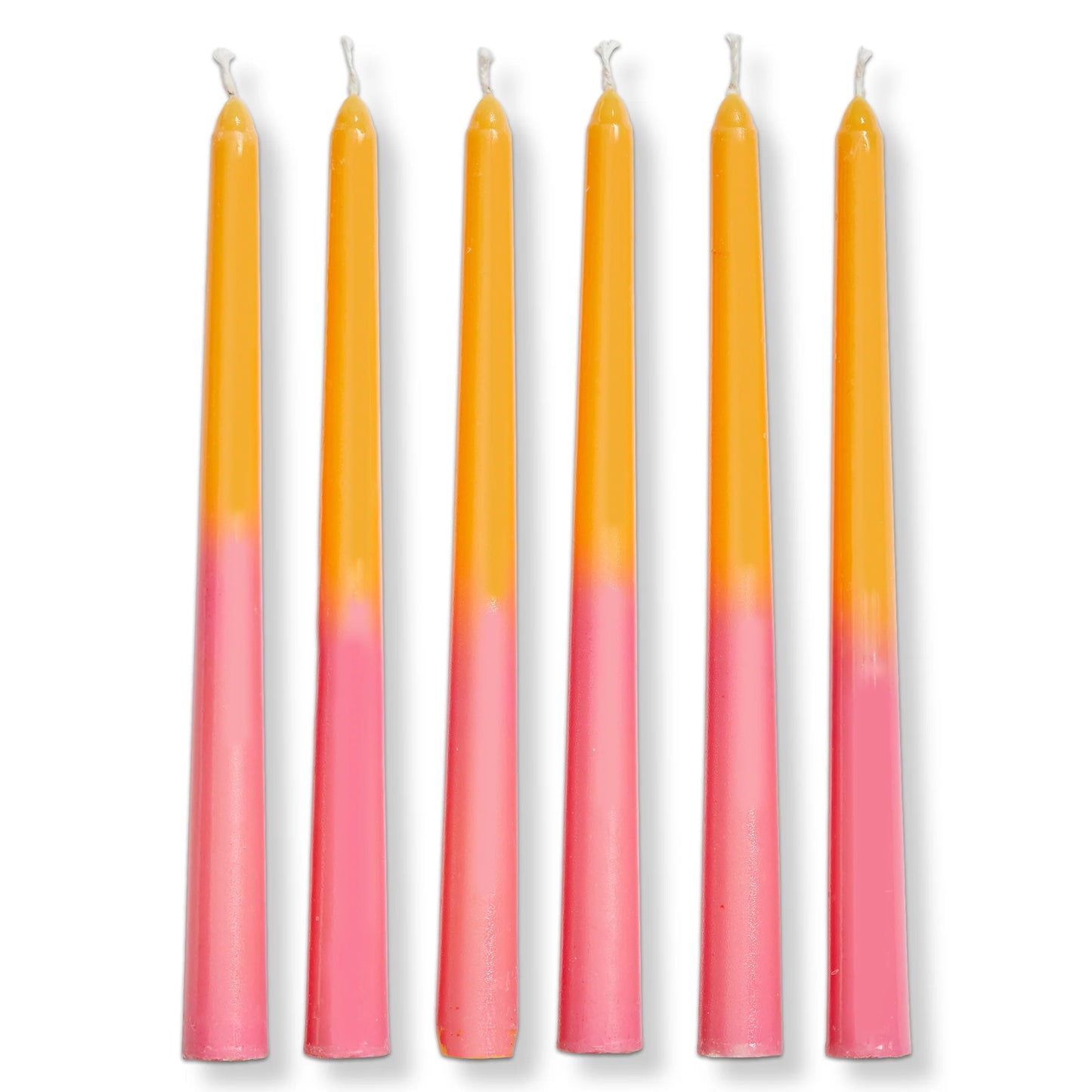 Groovy High Gloss Taper Candle Set Of 6