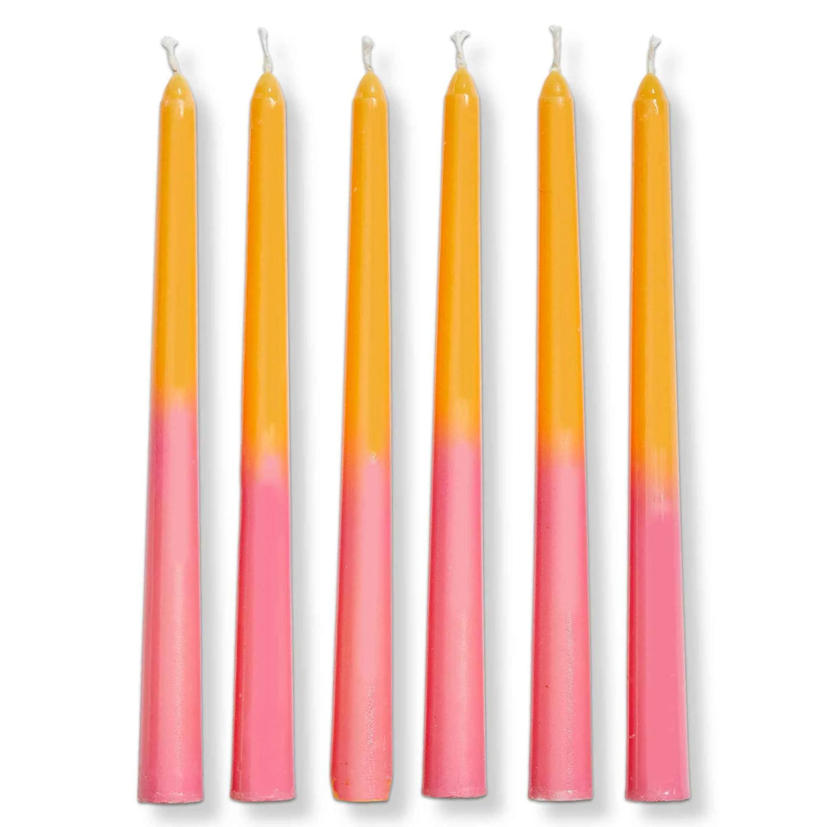 Groovy High Gloss Taper Candle Set Of 6