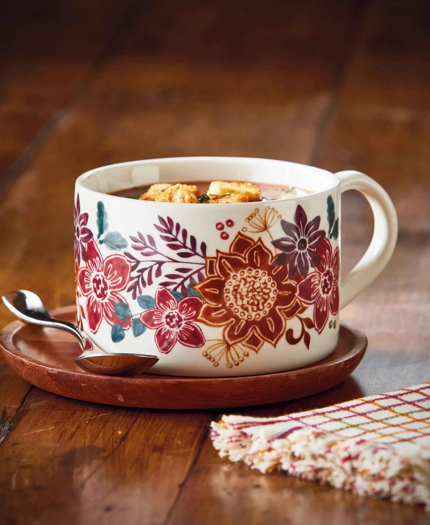 Autumn Bloom Soup Mug