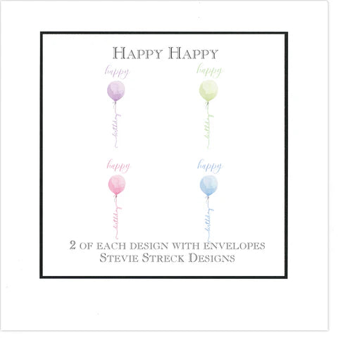 Gift Box Note Cards Happy