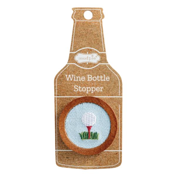 Tapón para botella bordado de golf