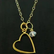 Gold Open Heart Necklace