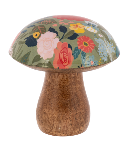Green Floral Mushroom