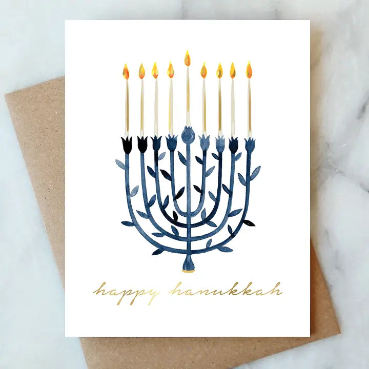 Tarjeta de Feliz Hanukkah - Velas