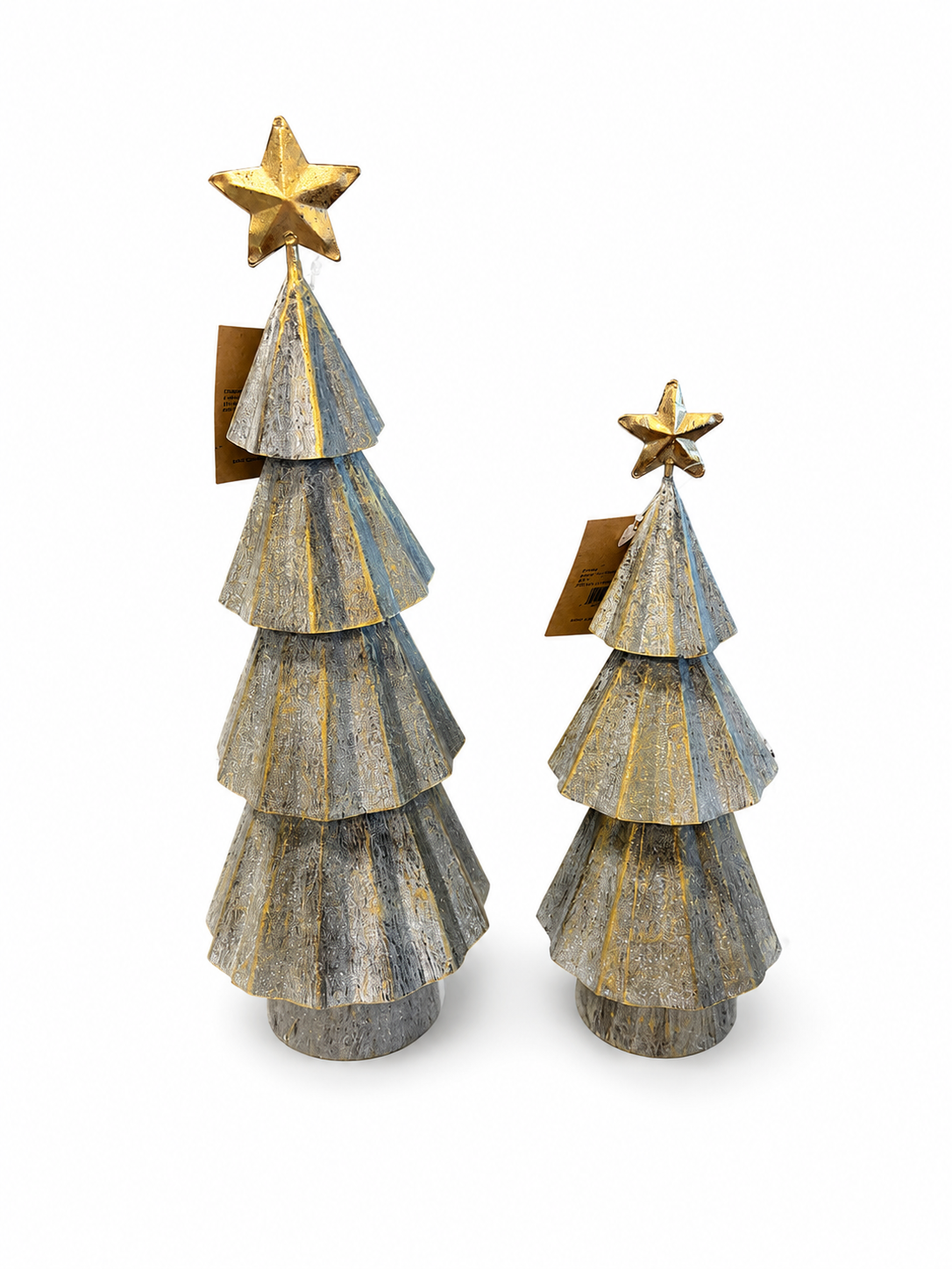 Árbol de Navidad de hierro antiguo dorado