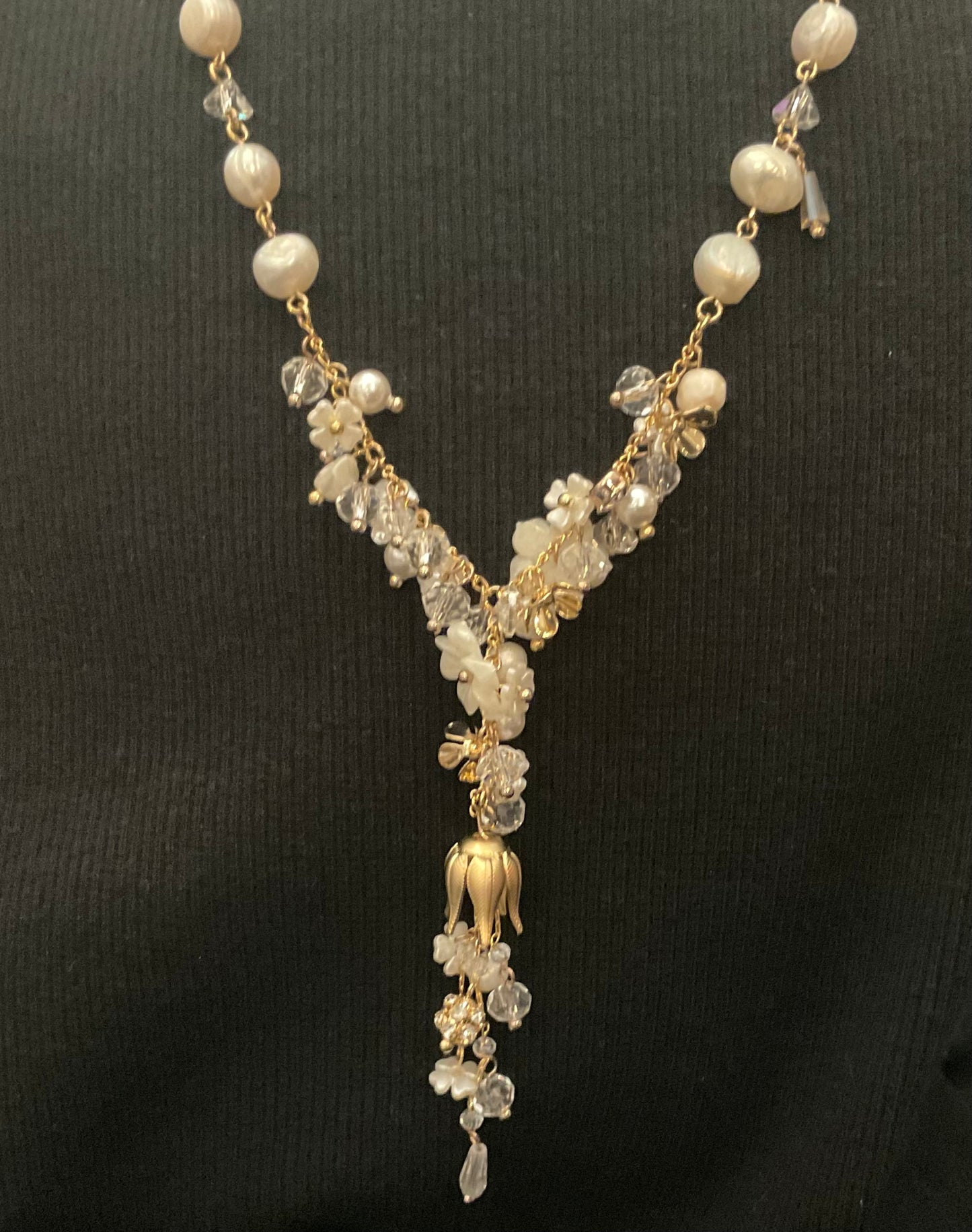 Handmade Fresh Water Pearls Y Shaped Necklace