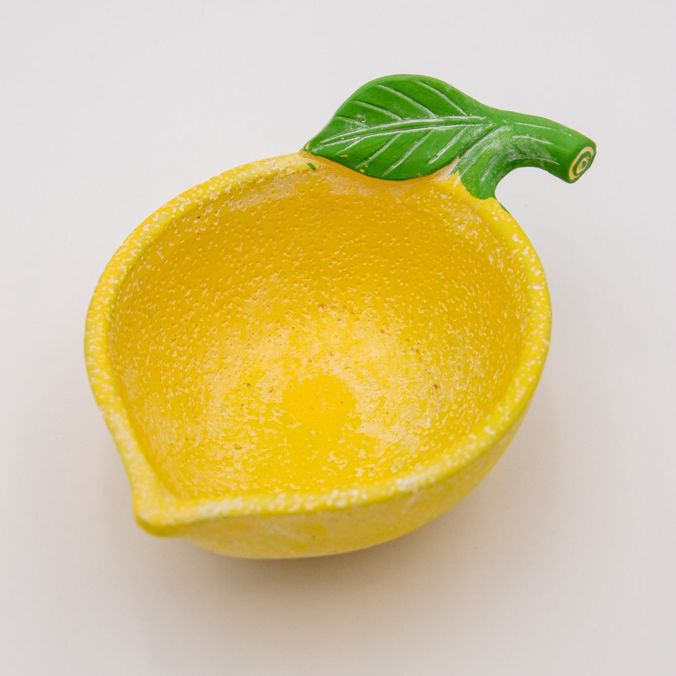 Bowl Lemon Cement Yellow & Green