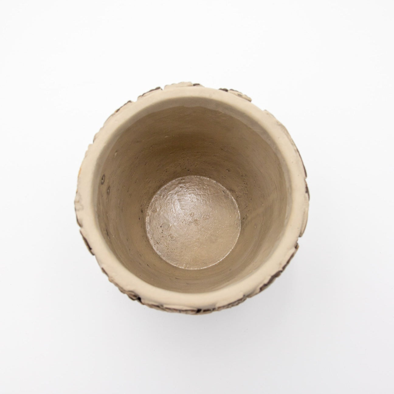 Planter Cement Grey & Bronze