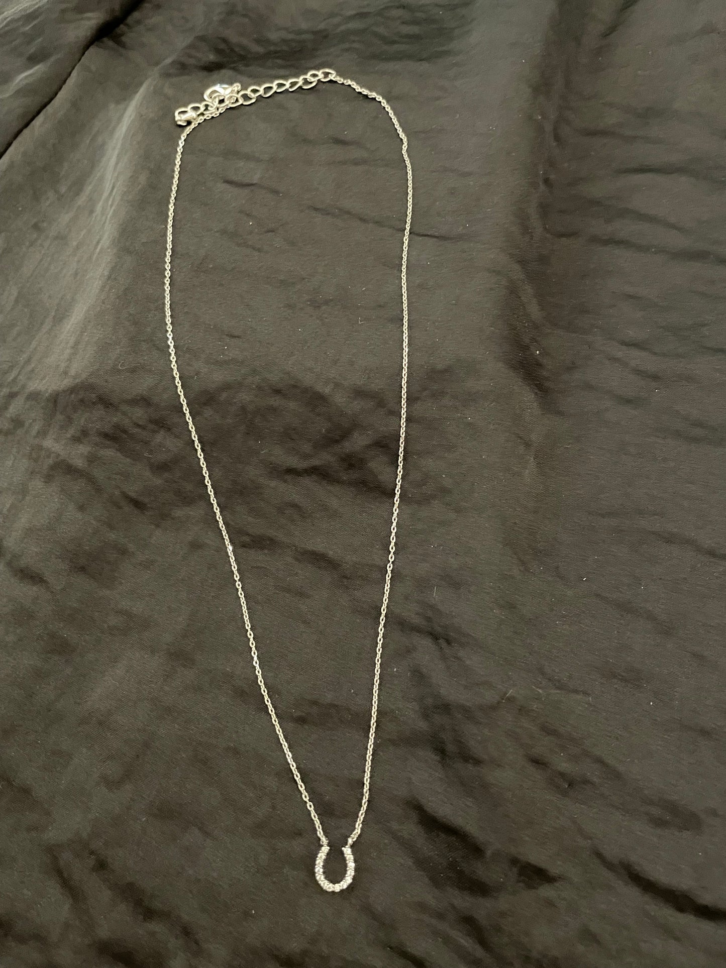 Mini Silver Horseshoe Necklace