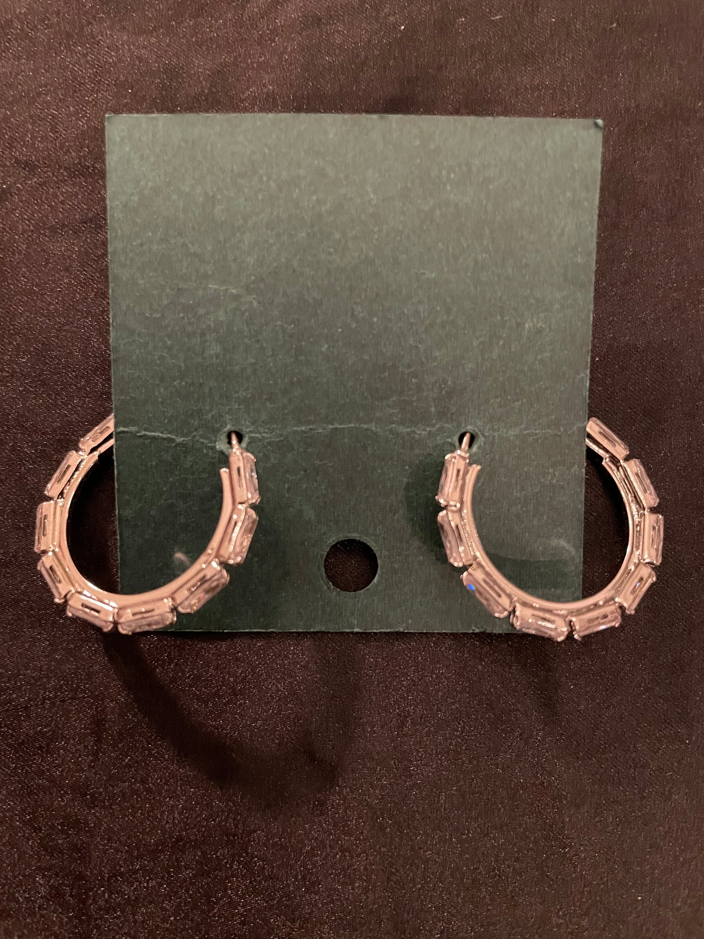 E CZ Gold Hoop