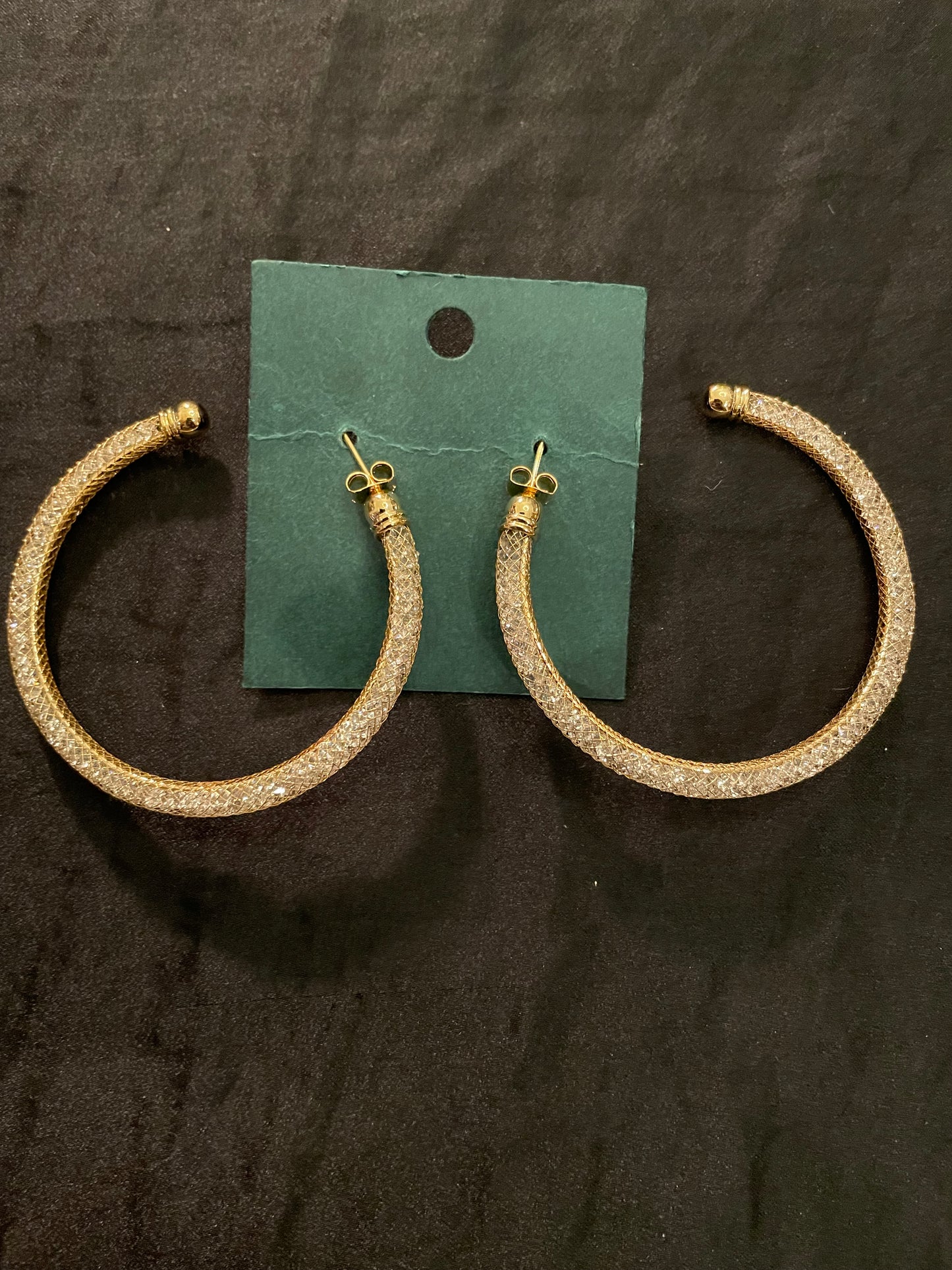 Silver cubic zirconia Hoop earrings