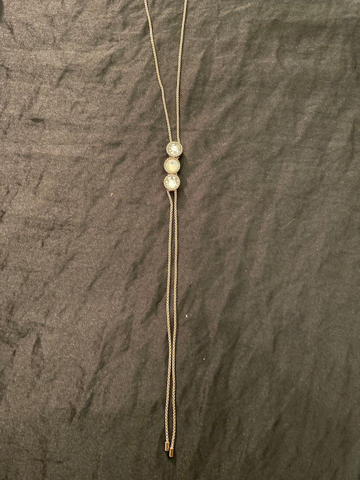 White Opal and Zirconia Necklace