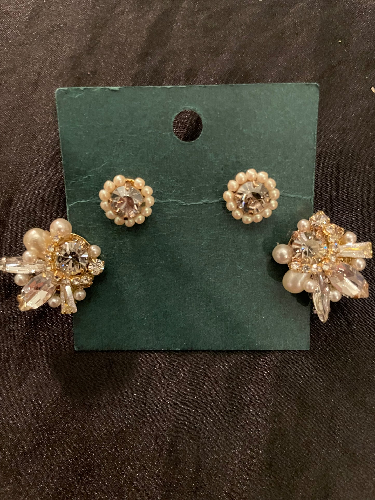 Pendientes colgantes decorados con doble circonita cúbica