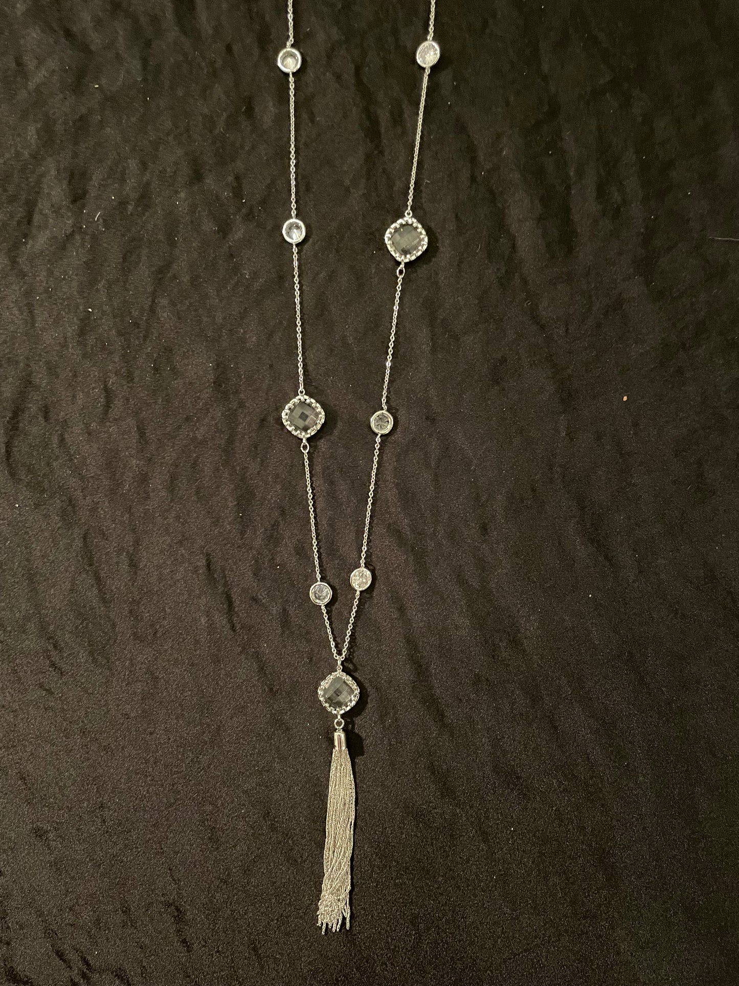 Cubic Zircon Silver Necklace