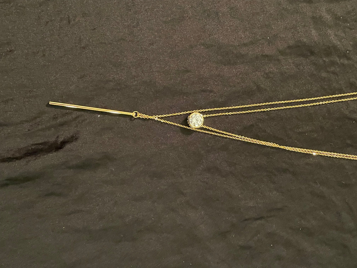 Gold Double Y Shape Necklace