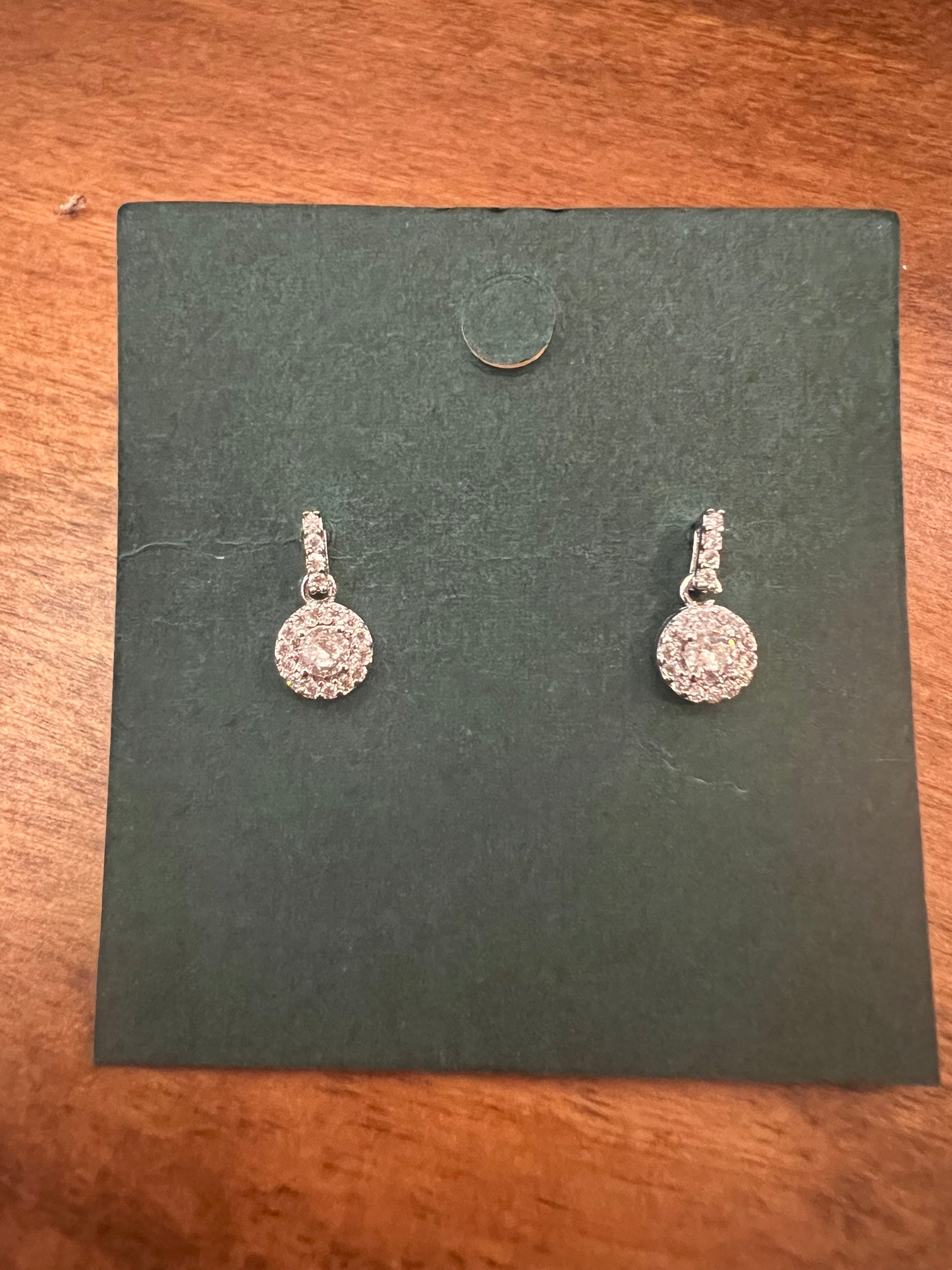 Silver Cubic Zirconia Dangle Earrings