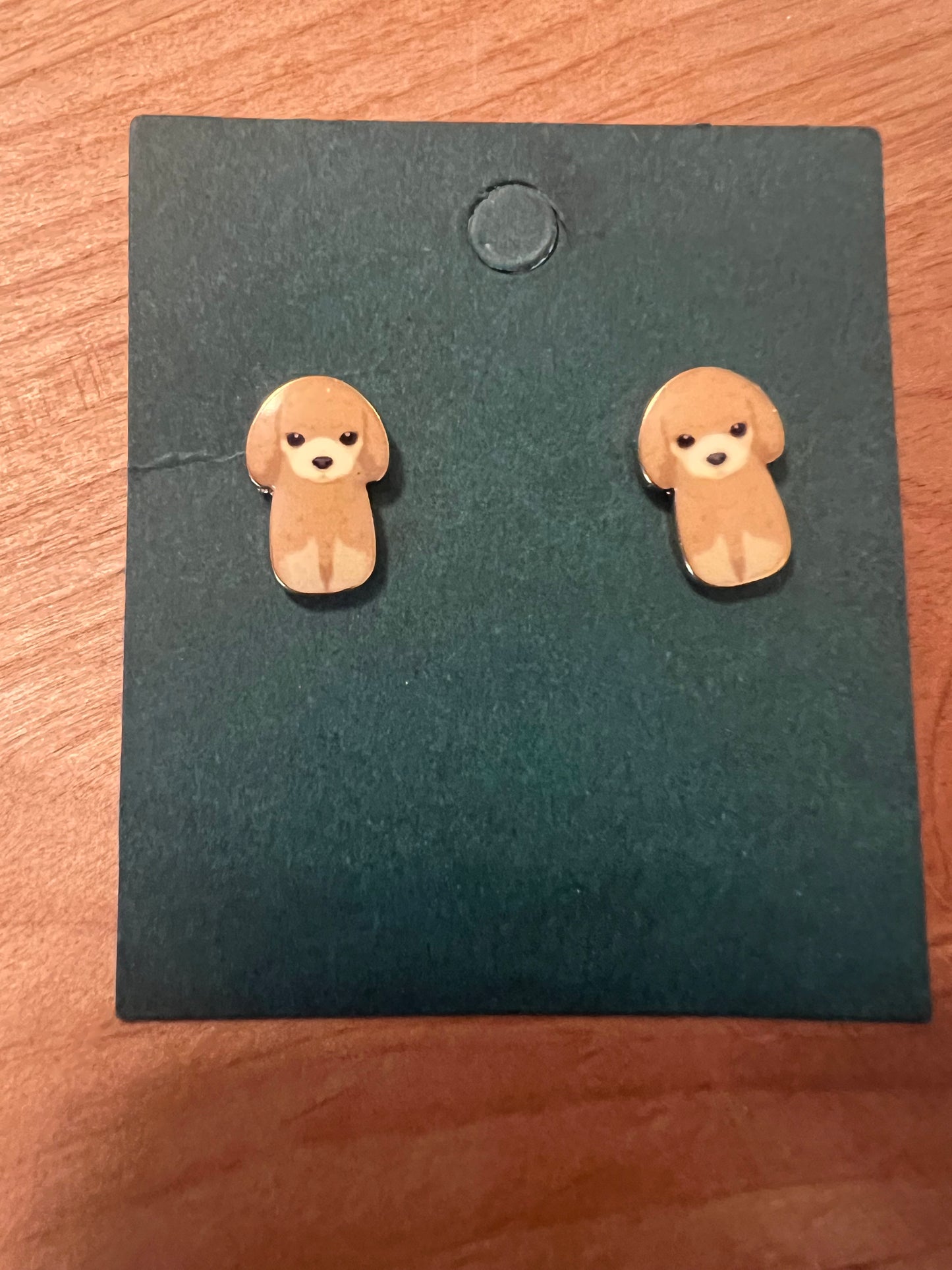 Enamel Style Poodle Earrings