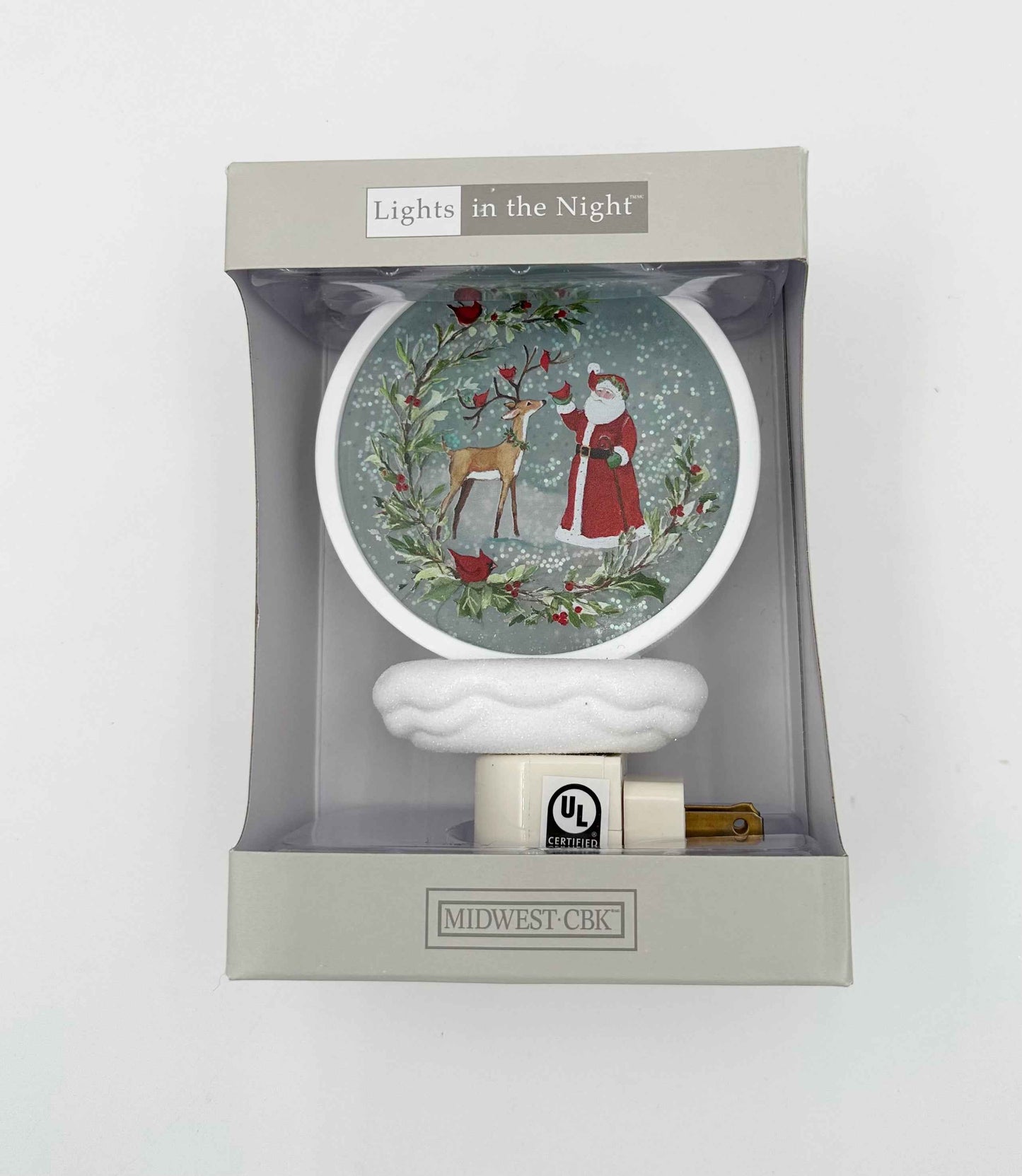 Santa w/ Reindeer Night Light