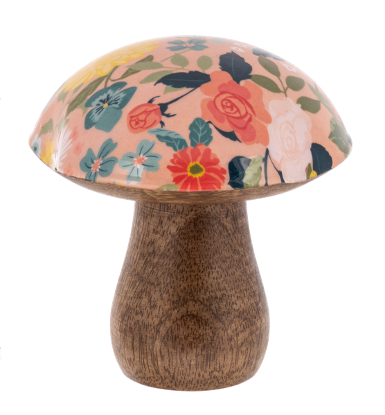 Pink Floral Mushroom