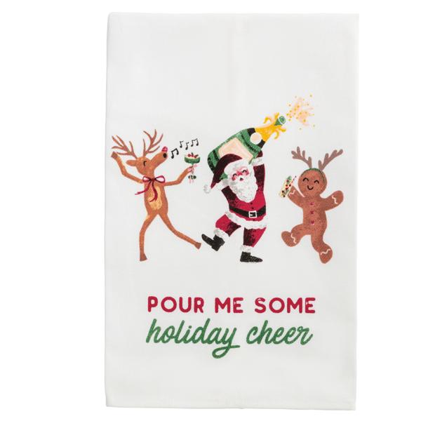 Pour Me Some Holiday Cheer Bar Towel