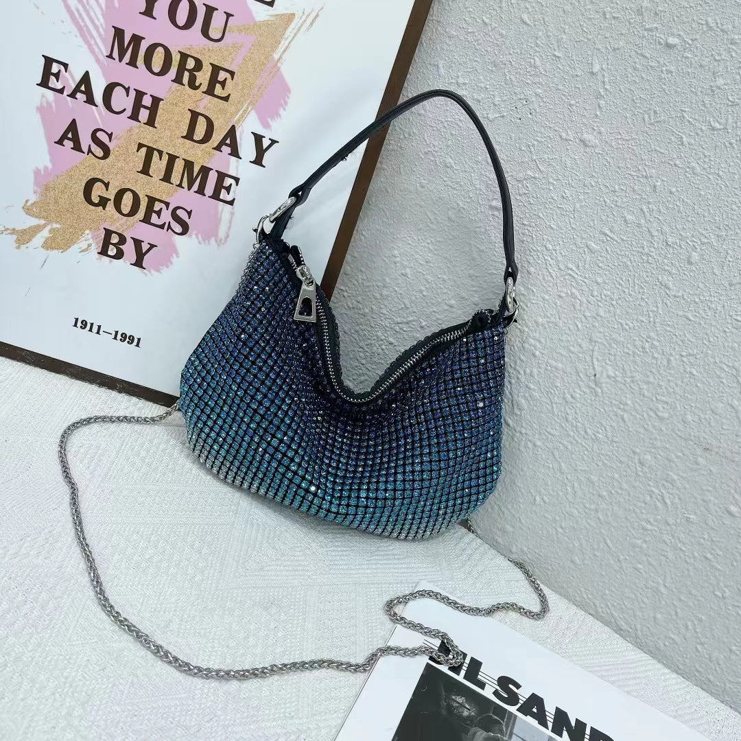 Blue Moon Cresent Rhinestone Handbag