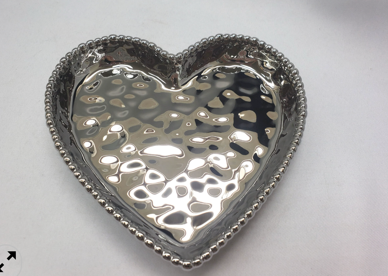 Plato de corazón - Plata