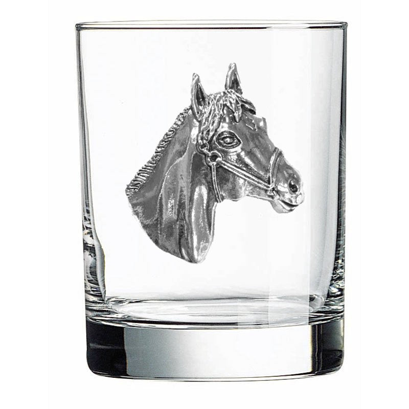 Cabeza de caballo de plata doble estilo antiguo