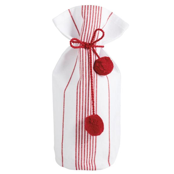 Striped Cloth Wine Bag