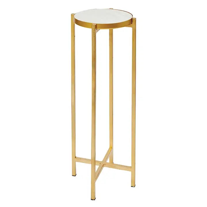 Marble Top Iron Side Table