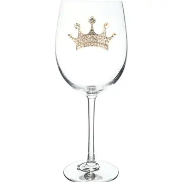 Tiara Jeweled Stemmed Wine Glass