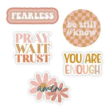 Vinyl Stickers-Boho Sticker Pack-5 Pcs