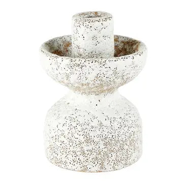 White Textured Candleholder