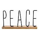Wood and Metal Sign-Peace