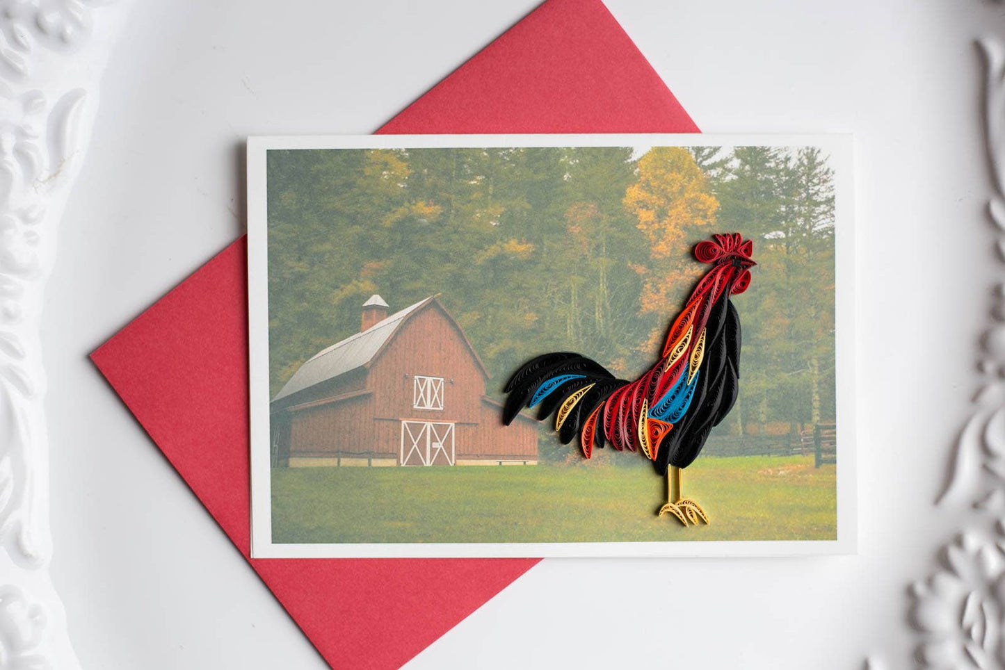 Rooster in the Barnyard