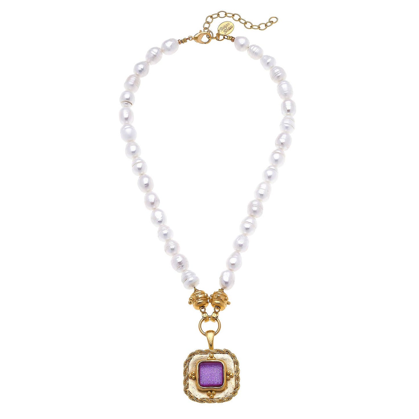 Susan Shaw - Pink French Glass Pearl Necklace