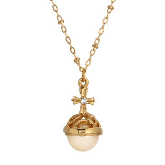 1928 Jewelry - Symbols Of Faith Globus Cruciger Inspired Pendant Necklace 16"