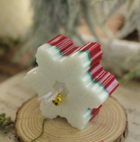 Velas Meta - Decoración navideña Velas de soja con aroma a copos de nieve navideños