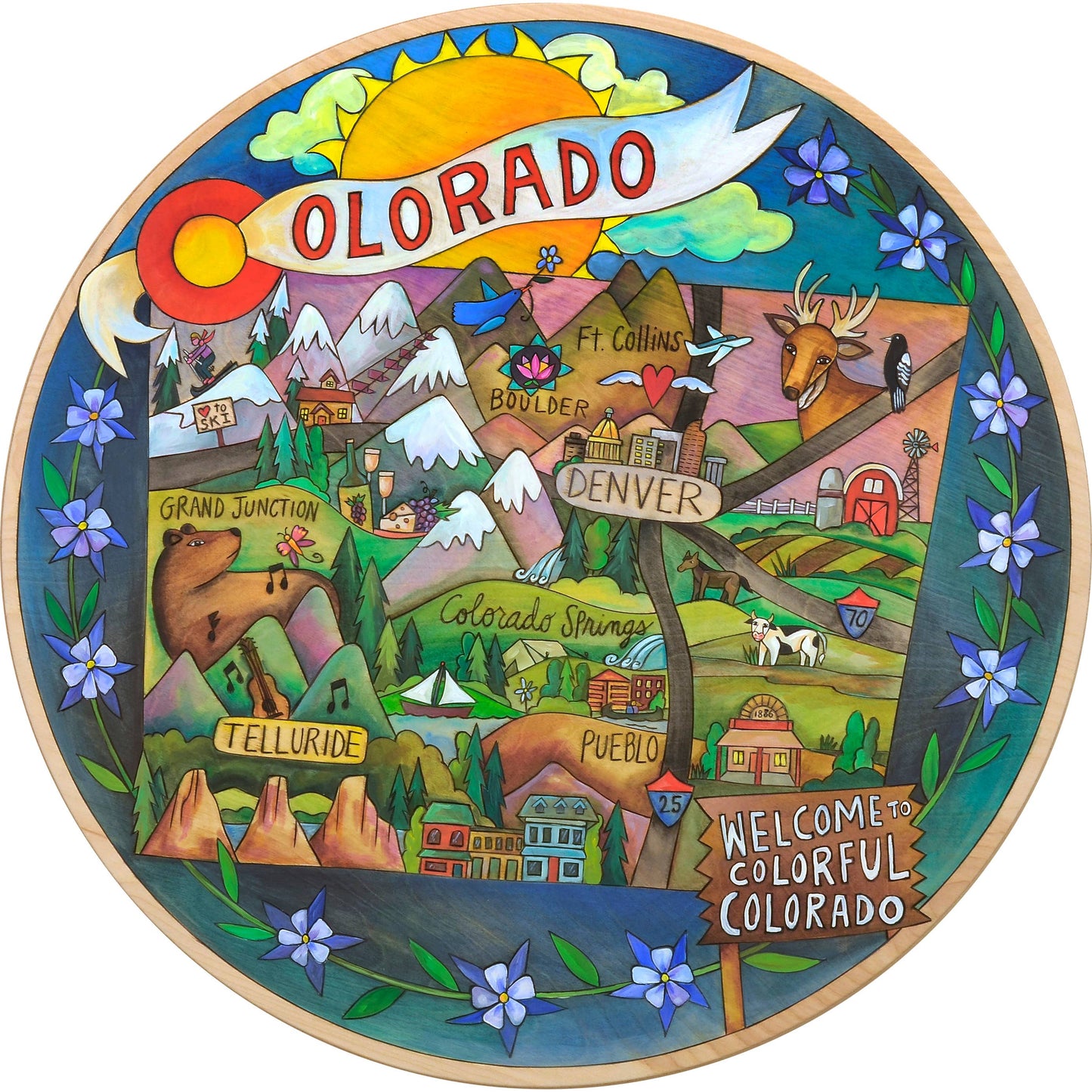"Rocky Mountain High" | Colorado Lazy Susan