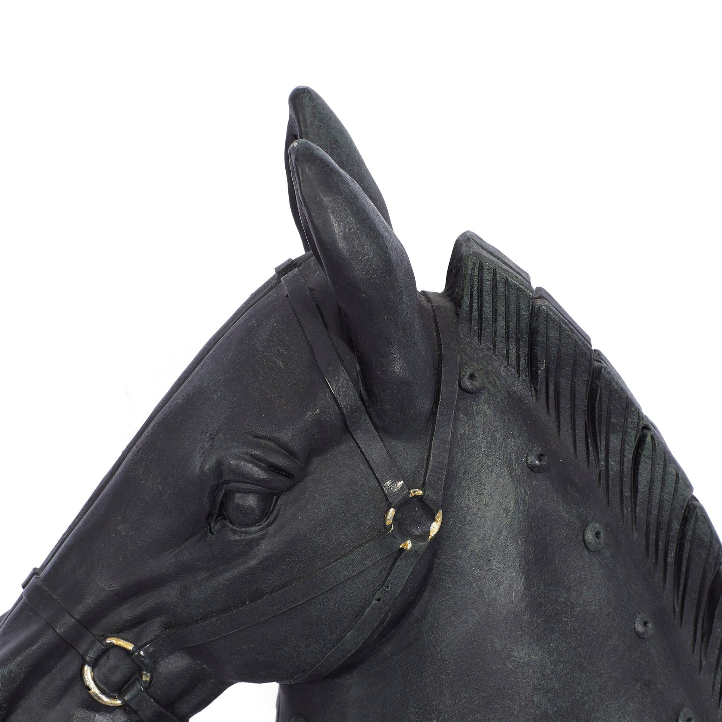 Traditional Black Polystone Sculpture