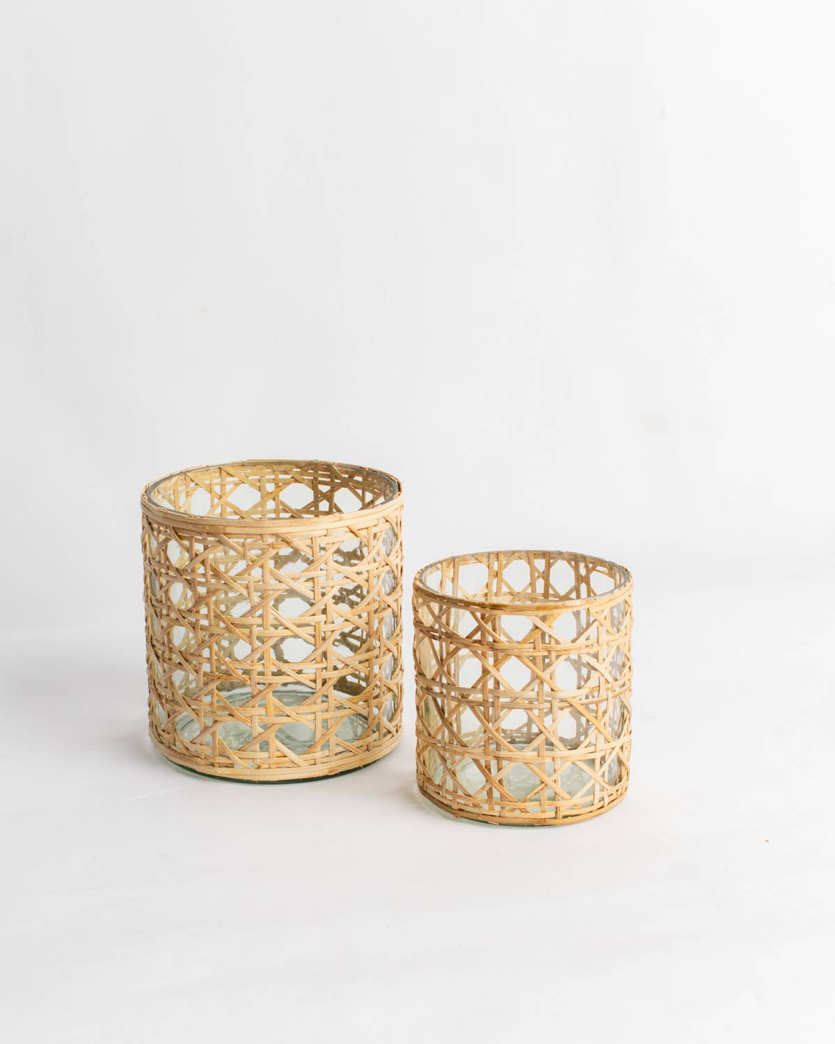 Mia Cane Candle Holder 4x4.25