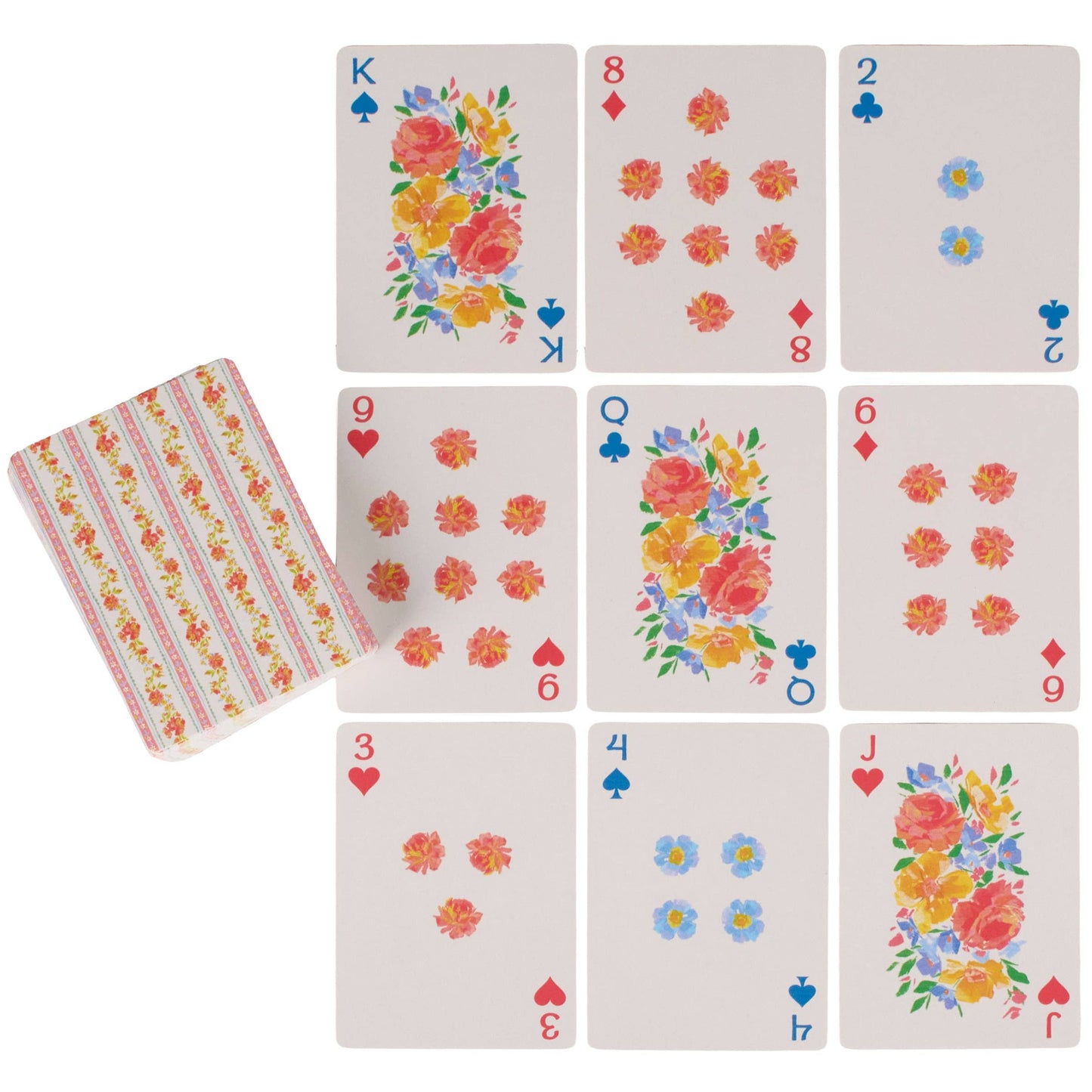 French Floral Playing Card Set