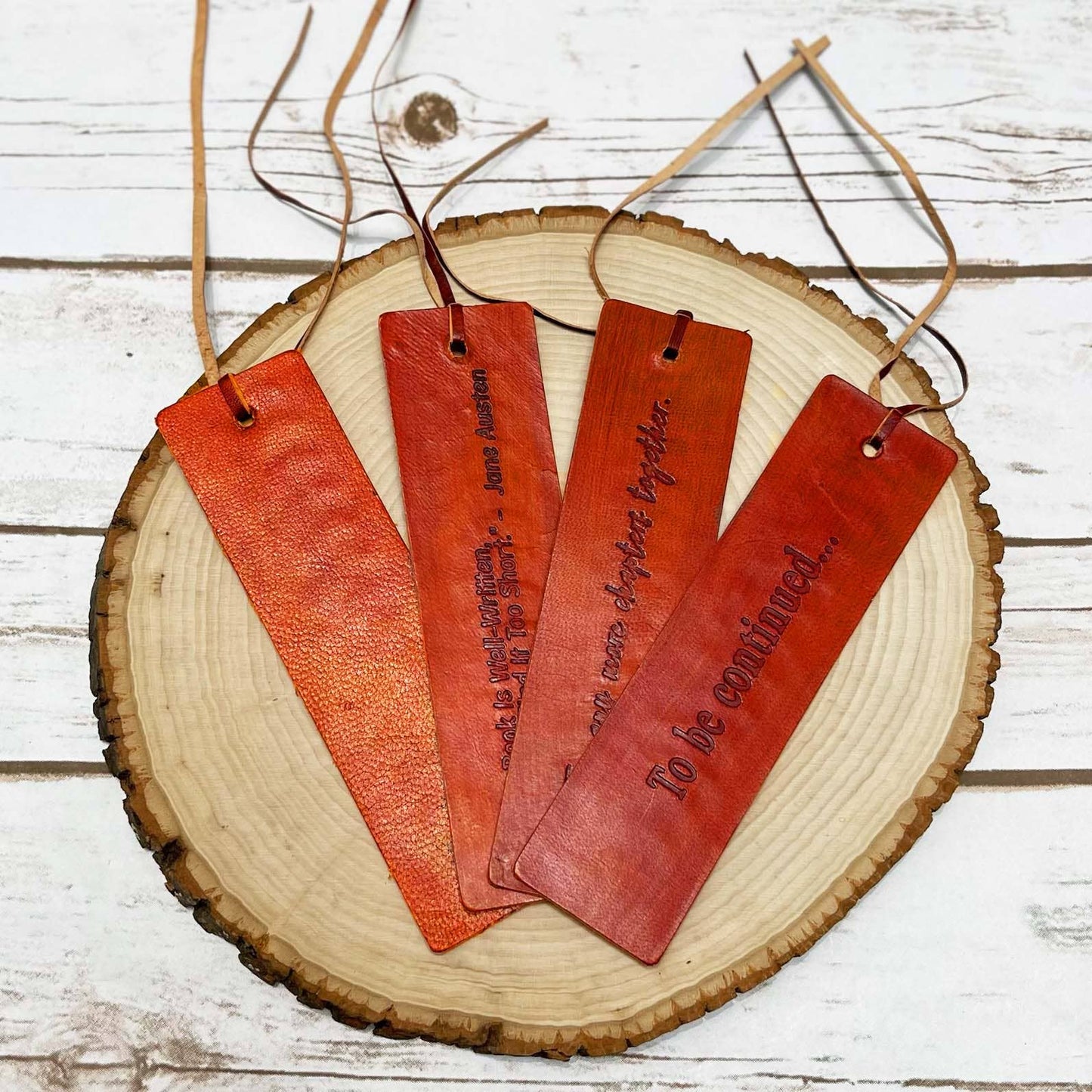 Containers Of Creativity - Quote Leather Bookmarks