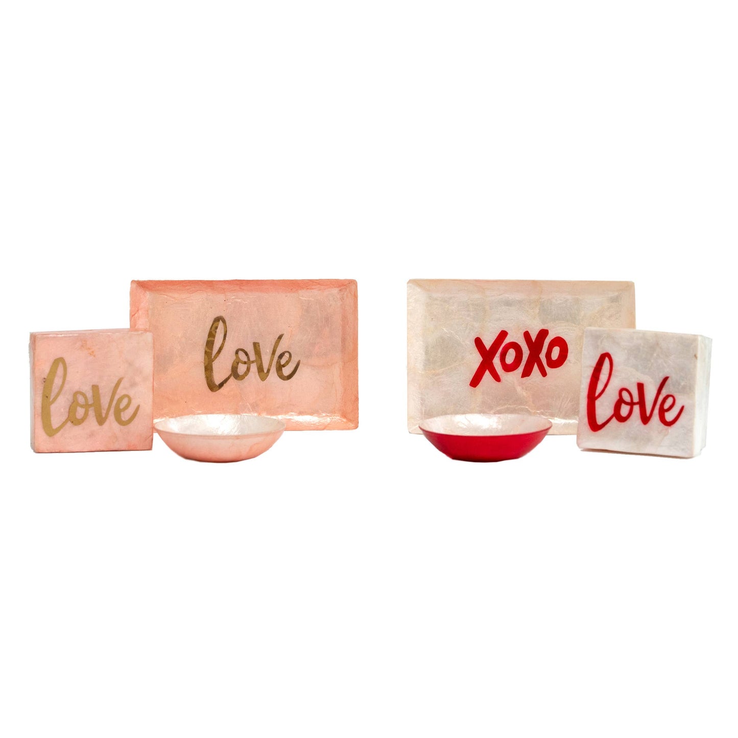 Capiz Box "LOVE" (Red/White) "3