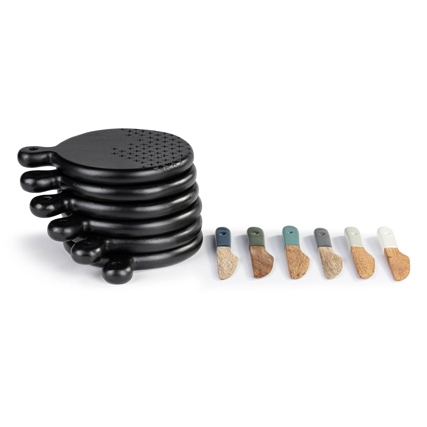 Mini Wood Serving Board Ebony Astd