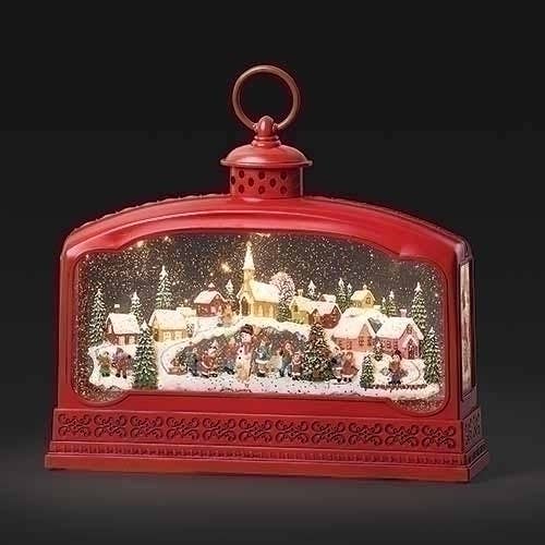 9" Christmas Tree Village Snow Globe
